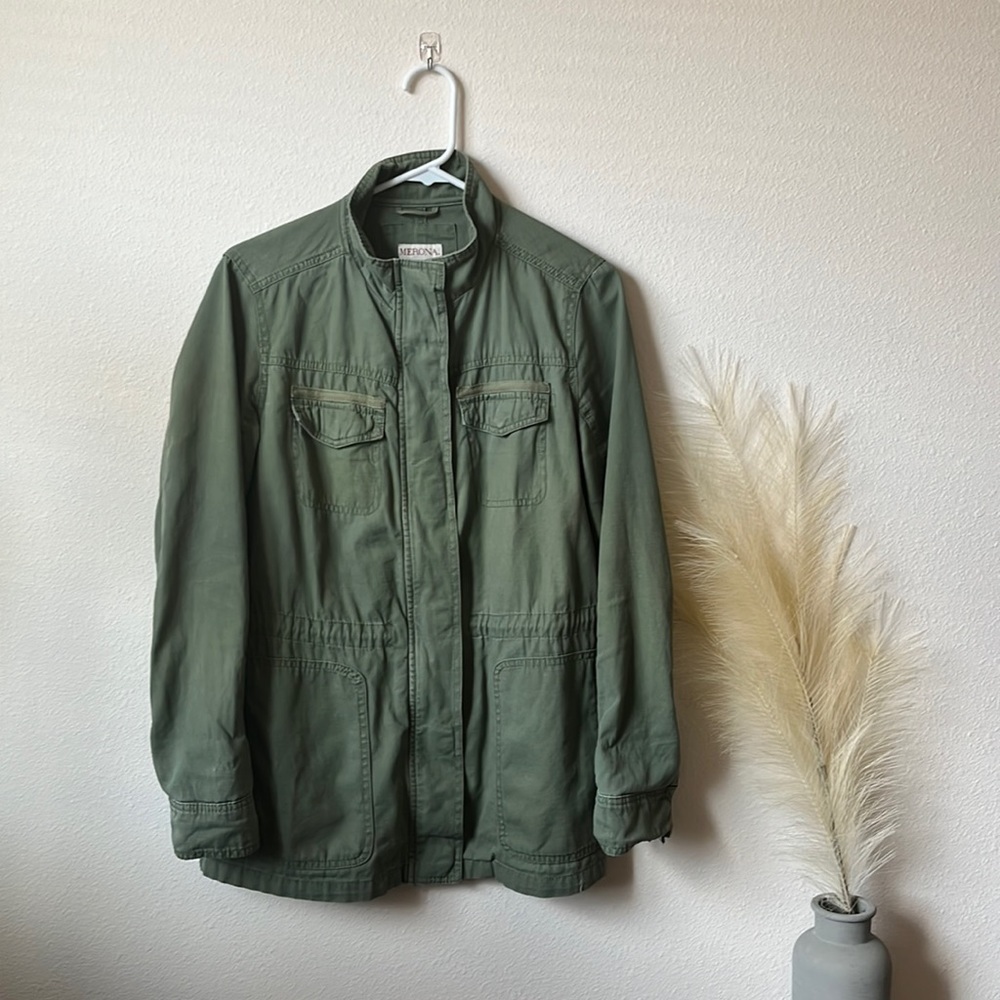 Merona Olive Green Utility Jacket Large